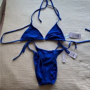 NWT Blue Target Bikini Top M Bottom S